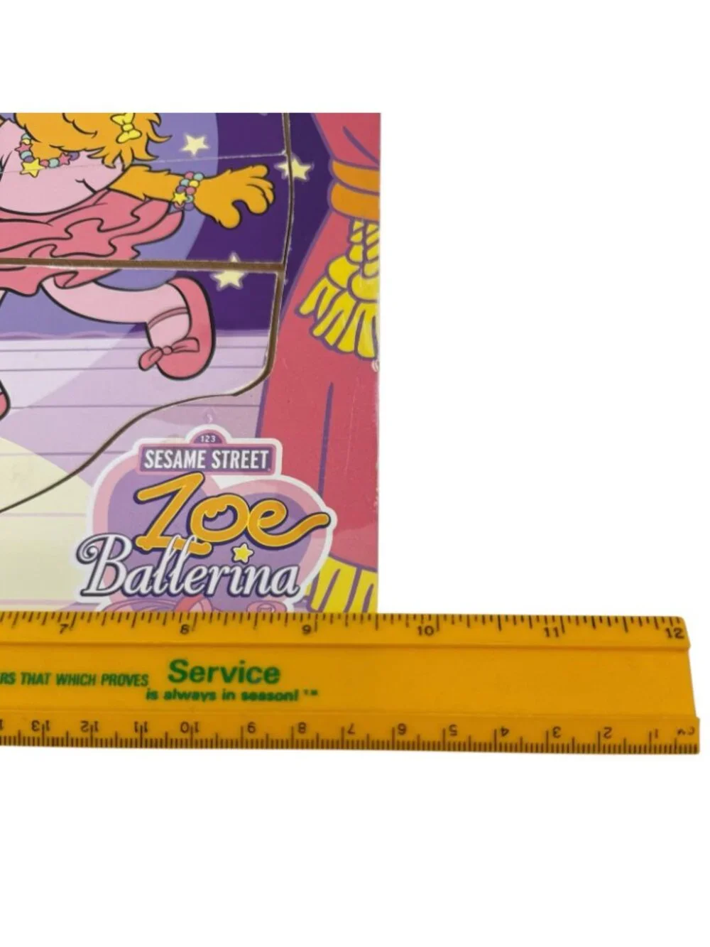 Sesame Street Zoe Ballerina & Elmo Wooden Tray Puzzle 8 Pieces 2003 MB Vintage